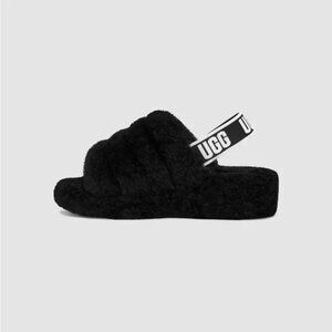 ugg fluff yeah slide black 🖤 11